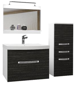 Kúpeľňový nábytok Belini Premium Full Version eben kráľovský + umývadlo + zrkadlo + LED osvetlenie Glamour 21