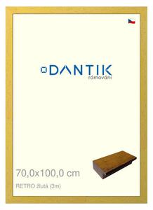 DANTIK rám na obraz 70x100 | RETRO žlutá (Plexi Čiré)