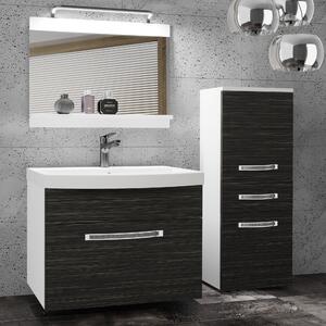 Kúpeľňový nábytok Belini Premium Full Version eben kráľovský + umývadlo + zrkadlo + LED osvetlenie Glamour 21