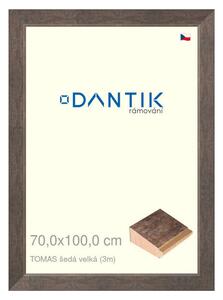 DANTIK rám na obraz 70x100 | TOMAS šedá velká (Plexi Čiré)