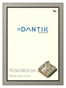 DANTIK rám na obraz 70x100 | PRAHA stříbrná (Plexi Čiré)