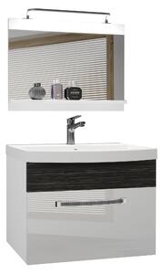 Kúpeľňový nábytok Belini Premium Full Version biely lesk / eben kráľovský + umývadlo + zrkadlo + LED osvetlenie Glamour 16 Výrobca