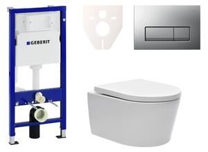 Cenovo zvýhodnený závesný WC set Geberit do ľahkých stien / predstenová montáž + WC SAT Brevis SIKOGES6W8