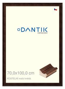 DANTIK rám na obraz 70x100 | KOSTELNÍ malá hnědá (Plexi Čiré)
