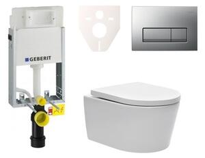 Cenovo zvýhodnený závesný WC set Geberit na zamurovanie + WC SAT Brevis SIKOGE1W8