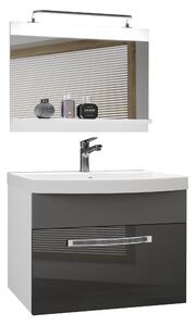 Kúpeľňový nábytok Belini Premium Full Version šedý lesk / šedý mat + umývadlo + zrkadlo + LED osvetlenie Glamour 15 Výrobca