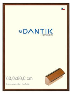 DANTIK rám na obraz 60x80 | INCLINATA colori hnědá (Plexi Čiré)