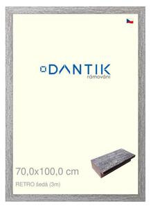 DANTIK rám na obraz 70x100 | RETRO šedá (Plexi Čiré)