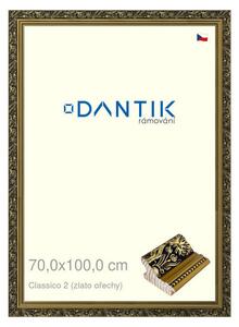 DANTIK rám na obraz 70x100 | Claico 2 (zlato ořechy) (Plexi Čiré)