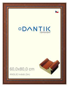DANTIK rám na obraz 60x80 | ANGLIE hnědá (Plexi Čiré)