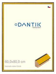 DANTIK rám na obraz 60x80 | INCLINATA colori žlutá (Plexi Čiré)