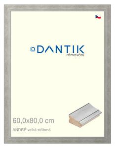 DANTIK rám na obraz 60x80 | ANDRÉ velká stříbrná (Plexi Čiré)