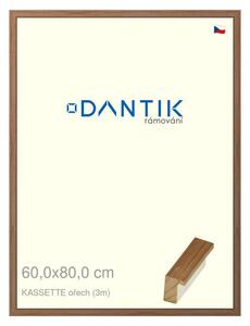 DANTIK rám na obraz 60x80 | KASSETTE ořech (Plexi Čiré)