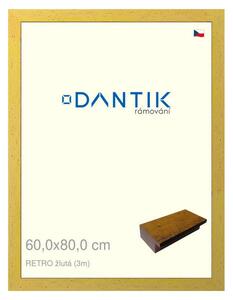 DANTIK rám na obraz 60x80 | RETRO žlutá (Plexi Čiré)