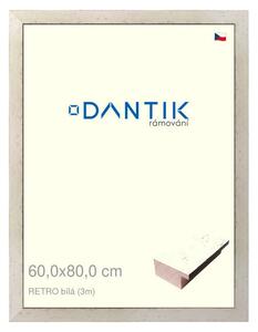 DANTIK rám na obraz 60x80 | RETRO bílá (Plexi Čiré)