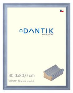 DANTIK rám na obraz 60x80 | KOSTELNÍ malá modrá (Plexi Čiré)