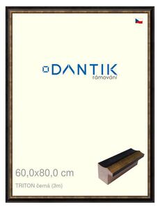 DANTIK rám na obraz 60x80 | TRITON černá (Plexi Čiré)
