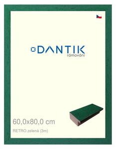 DANTIK rám na obraz 60x80 | RETRO zelená (Plexi Čiré)
