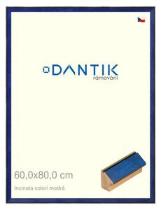 DANTIK rám na obraz 60x80 | INCLINATA colori modrá (Plexi Čiré)