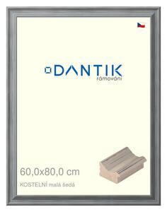 DANTIK rám na obraz 60x80 | KOSTELNÍ malá šedá (Plexi Čiré)