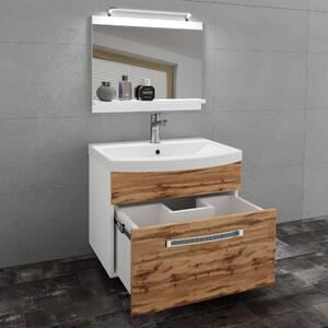 Kúpeľňový nábytok Belini Premium Full Version dub wotan + umývadlo + zrkadlo + LED osvetlenie Glamour 4
