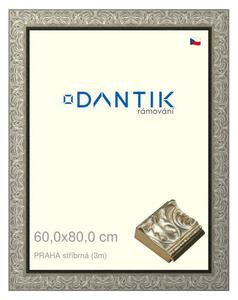 DANTIK rám na obraz 60x80 | PRAHA stříbrná (Plexi Čiré)