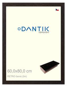 DANTIK rám na obraz 60x80 | RETRO černá (Plexi Čiré)