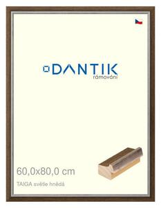 DANTIK rám na obraz 60x80 | TAIGA sv.hnědá (Plexi Čiré)