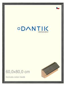 DANTIK rám na obraz 60x80 | INCLINATA colori šedá (Plexi Čiré)