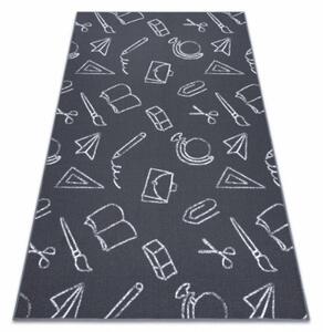 Detský koberec SCHOOL sivý