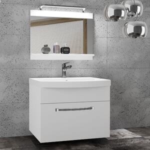 Kúpeľňový nábytok Belini Premium Full Version biely mat + umývadlo + zrkadlo + LED osvetlenie Glamour 1