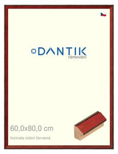 DANTIK rám na obraz 60x80 | INCLINATA colori červená (Plexi Čiré)