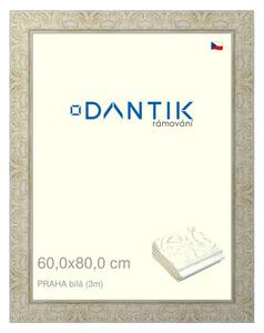 DANTIK rám na obraz 60x80 | PRAHA Bílá (Plexi Čiré)