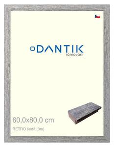 DANTIK rám na obraz 60x80 | RETRO šedá (Plexi Čiré)