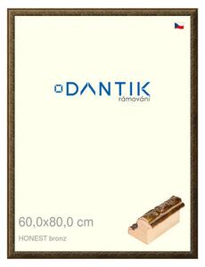 DANTIK rám na obraz 60x80 | HONEST malá vysoká bronz (Plexi Čiré)