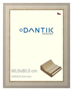 DANTIK rám na obraz 60x80 | GREECE bílá (Plexi Čiré)