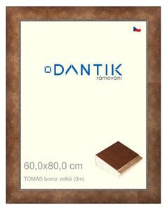 DANTIK rám na obraz 60x80 | TOMAS bronz velká (Plexi Čiré)