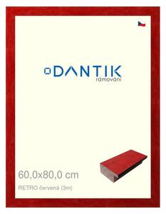 DANTIK rám na obraz 60x80 | RETRO červená (Plexi Čiré)