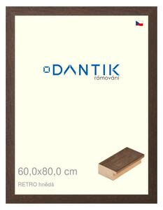 DANTIK rám na obraz 60x80 | RETRO hnědá (Plexi Čiré)