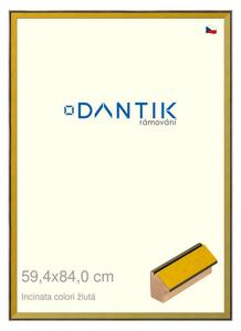 DANTIK rám na obraz 59,4x84 | INCLINATA colori žlutá (Plexi Čiré)