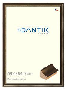 DANTIK rám na obraz 59,4x84 | Ferrosa bronzová (Plexi Čiré)