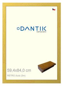 DANTIK rám na obraz 59,4x84 | RETRO žlutá (Plexi Čiré)