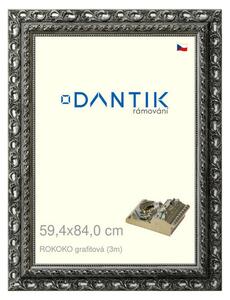DANTIK rám na obraz 59,4x84 | ROKOKO grafitová (Plexi Čiré)