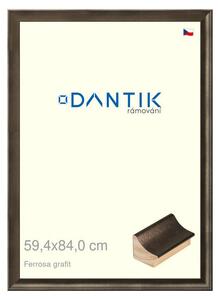 DANTIK rám na obraz 59,4x84 | Ferrosa grafit (Plexi Čiré)