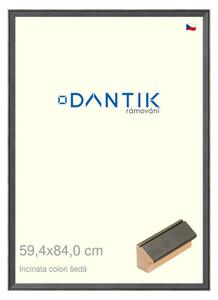DANTIK rám na obraz 59,4x84 | INCLINATA colori šedá (Plexi Čiré)
