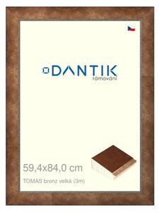DANTIK rám na obraz 59,4x84 | TOMAS bronz velká (Plexi Čiré)