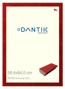 DANTIK rám na obraz 59,4x84 | RETRO červená (Plexi Čiré)
