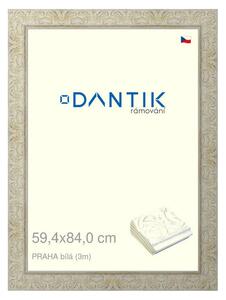 DANTIK rám na obraz 59,4x84 | PRAHA Bílá (Plexi Čiré)