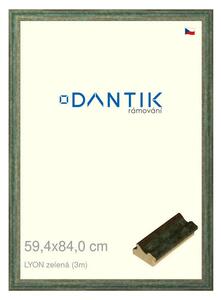 DANTIK rám na obraz 59,4x84 | LYON zelená (Plexi Čiré)