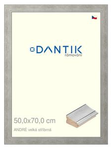 DANTIK rám na obraz 50x70 | ANDRÉ velká stříbrná (Plexi Čiré)